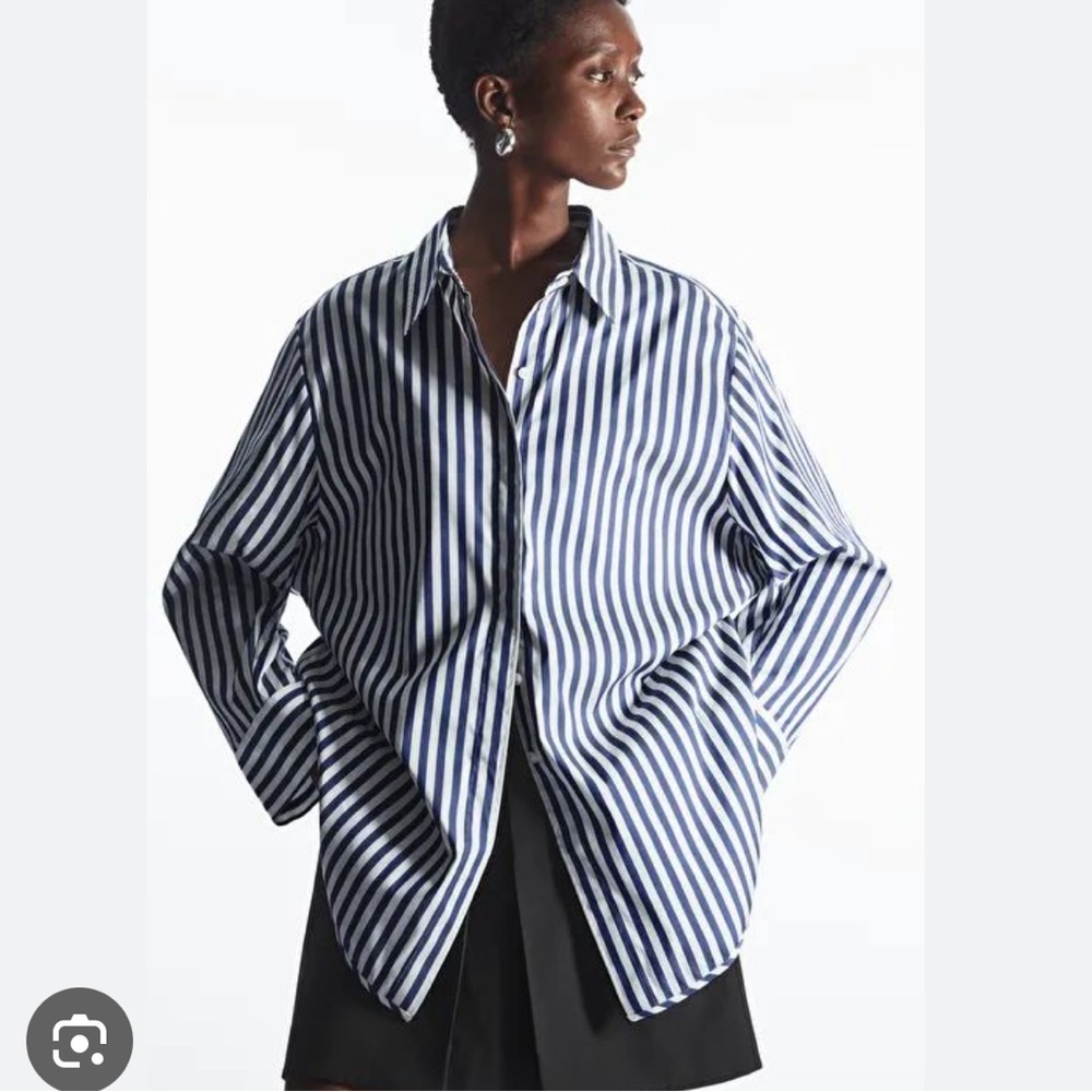 COS oversized striped shirt